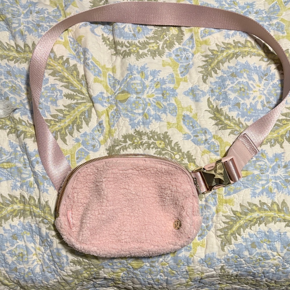 Lululemon Pink Sherpa Belt Bag
